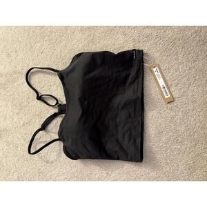 Skims Signature Swim Cami Tank Top Color ONYX Size S